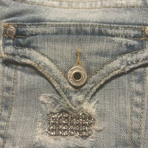 Cute blue Jean WTH Rinestones on the back pocket